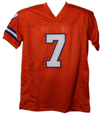 John Elway Autographed Denver Broncos Custom Orange Jersey (BAS)