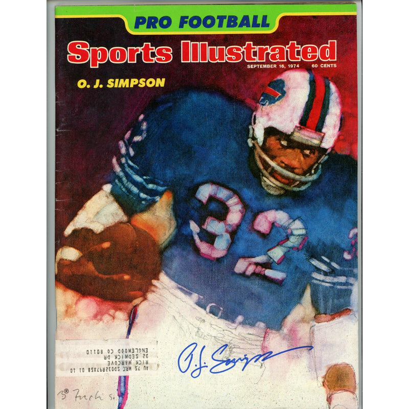 OJ Simpson Autographed Sports Illustrated Magazine - September 16, 1974