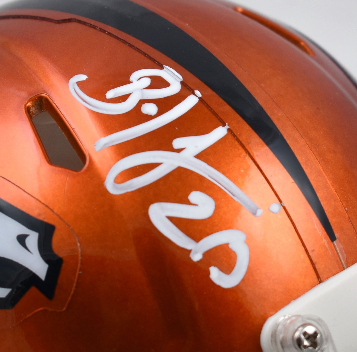 Brian Dawkins Signed Denver Broncos Flash Speed Mini Helmet