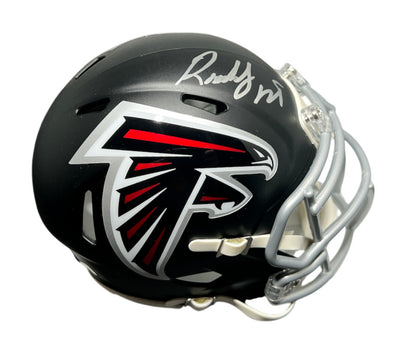 Roddy White Atlanta Falcons Autographed Speed Mini Helmet Beckett BAS