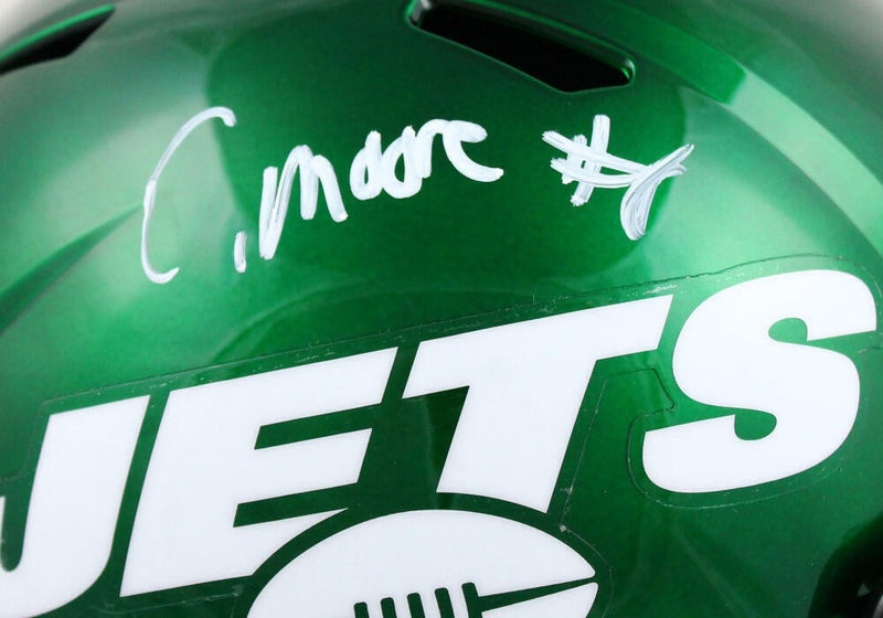 Elijah Moore Signed New York Jets Full Size Speed Replica Helmet