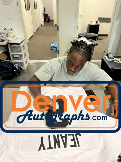 Ashton Jeanty Autographed Pro Style White Jersey (Beckett Witnessed)