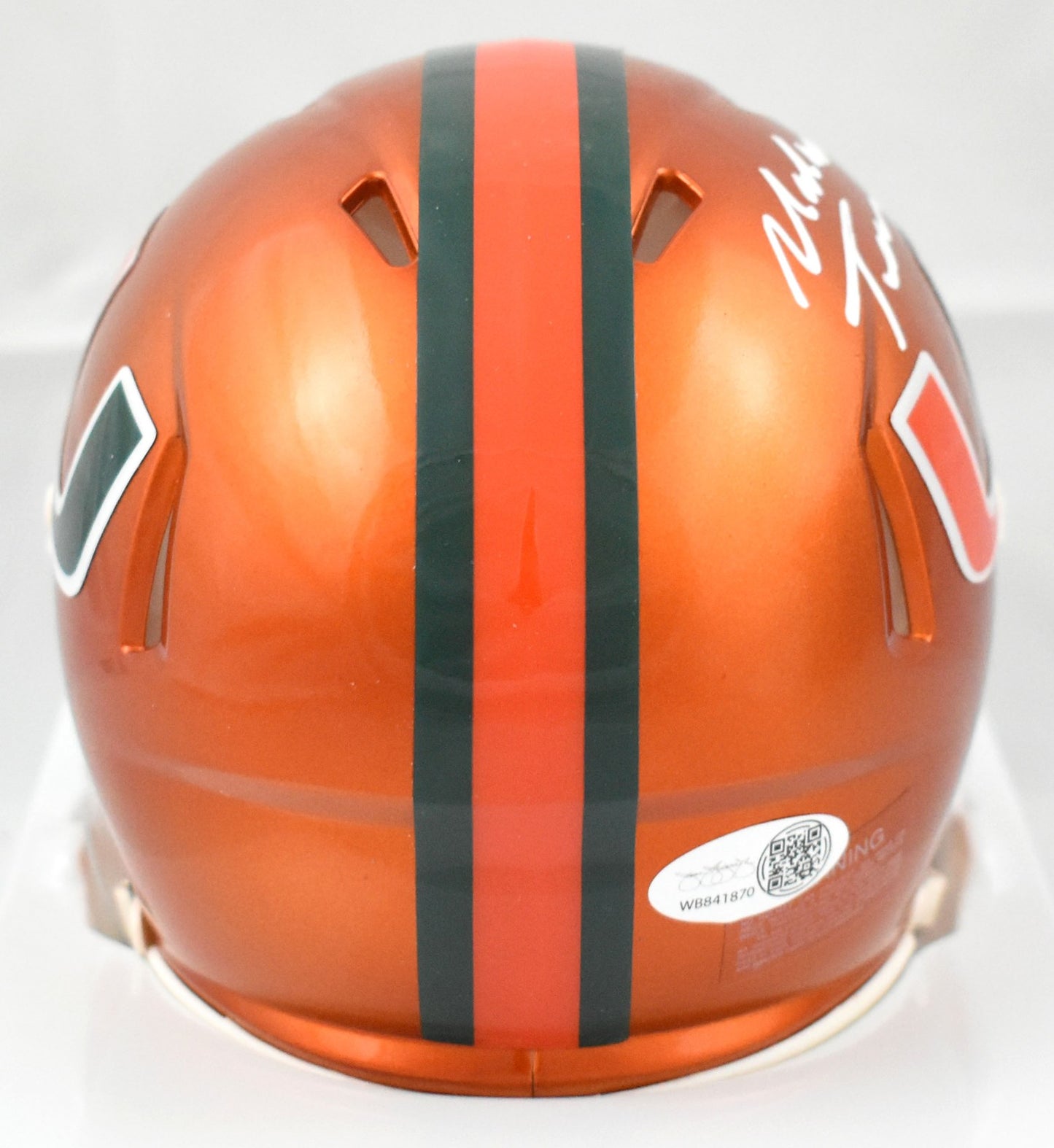 Malachi Toney Signed Miami Hurricanes Flash Speed Mini Helmet