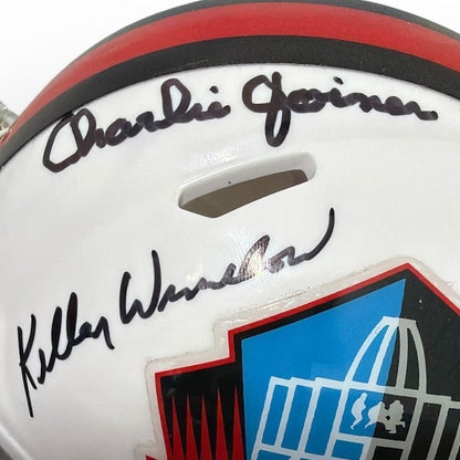 Multi-Signed NFL Hall of Fame Mini Helmet (15 Signatures)