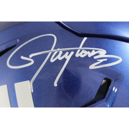 Lawrence Taylor Signed New York Giants Mid-Size Helmet (Beckett COA)