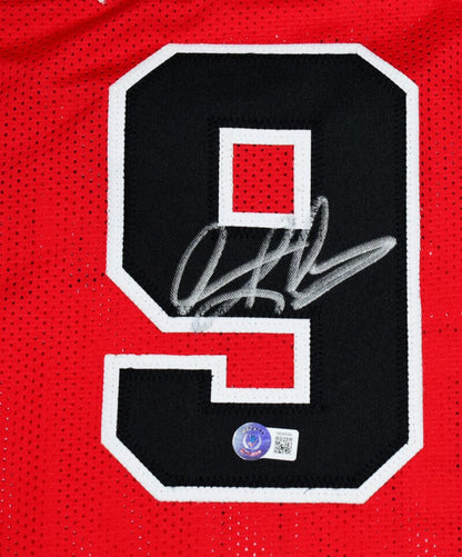 Dennis Rodman Autographed Red Custom Basketball Jersey