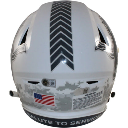 Barry Sanders Signed Detroit Lions Full Size 2024 Salute to Service Helmet