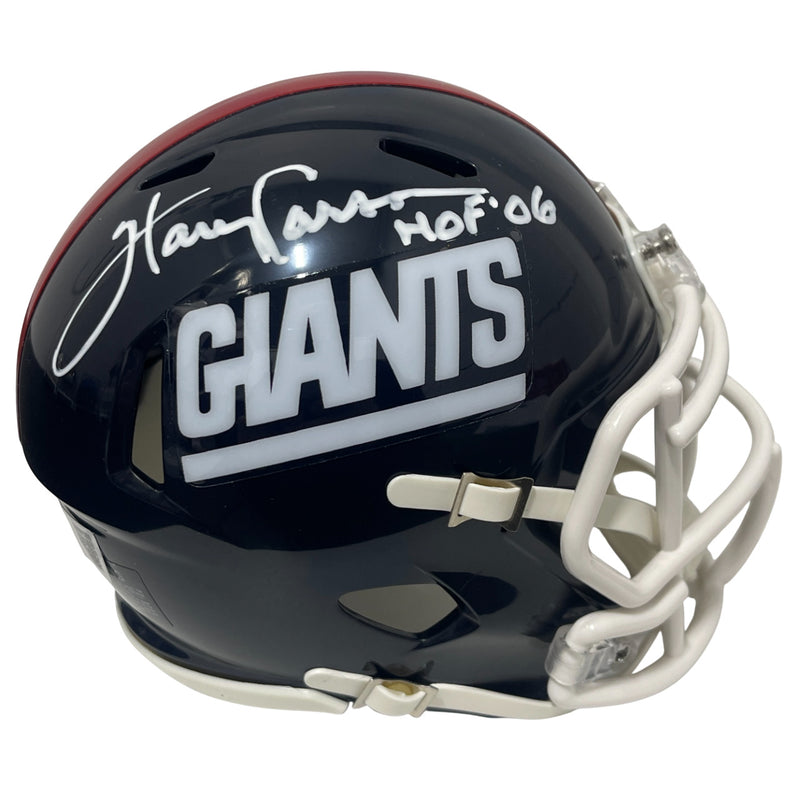 Harry Carson Signed New York Giants Throwback Mini Helmet HOF 06 BAS COA