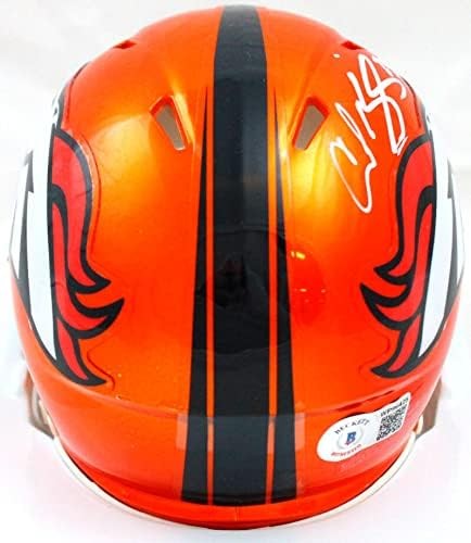 Champ Bailey Autographed Denver Broncos Flash Speed Mini Helmet