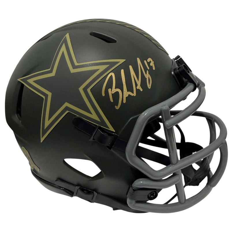 Brandon Aubrey Signed Dallas Cowboys Salute to Service Mini Helmet