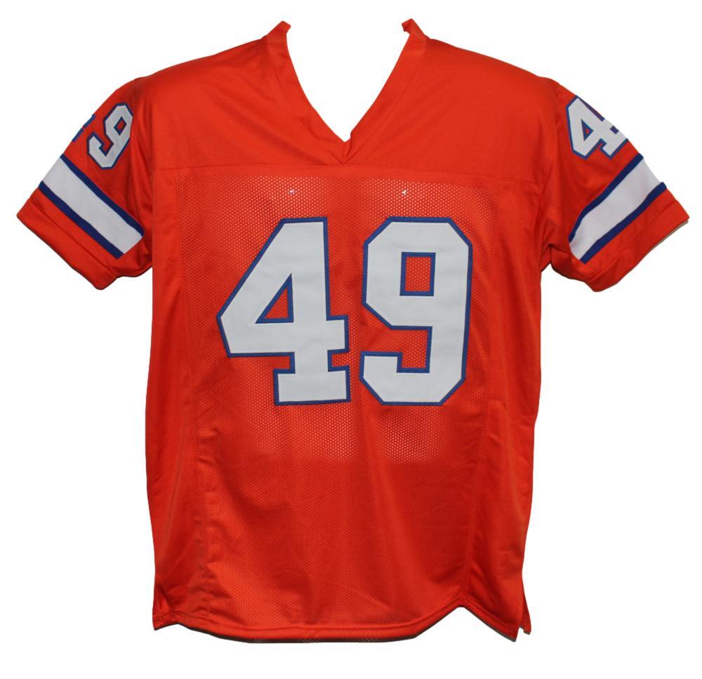 Dennis Smith Denver Broncos Autographed Custom Orange Jersey