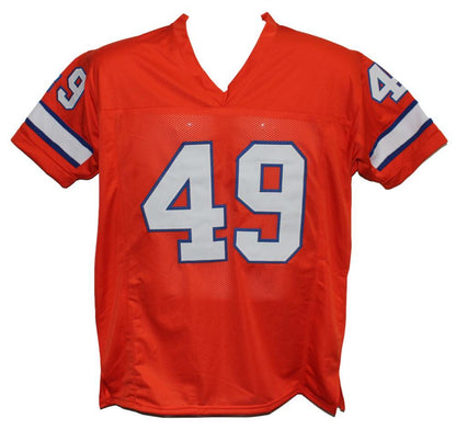 Dennis Smith Denver Broncos Autographed Custom Orange Jersey