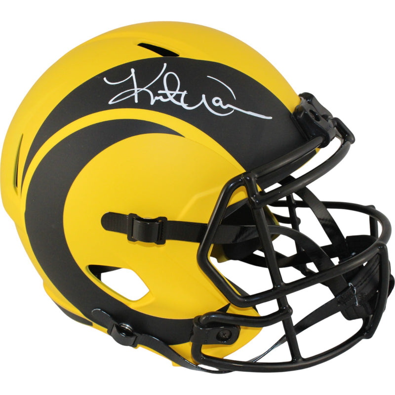Kurt Warner Autographed Los Angeles Rams Full Size Rave Helmet