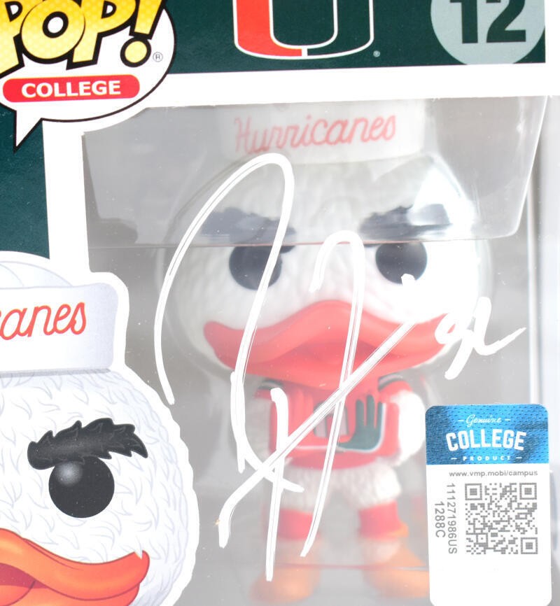Ray Lewis Autographed Miami Hurricanes Funko Pop #12
