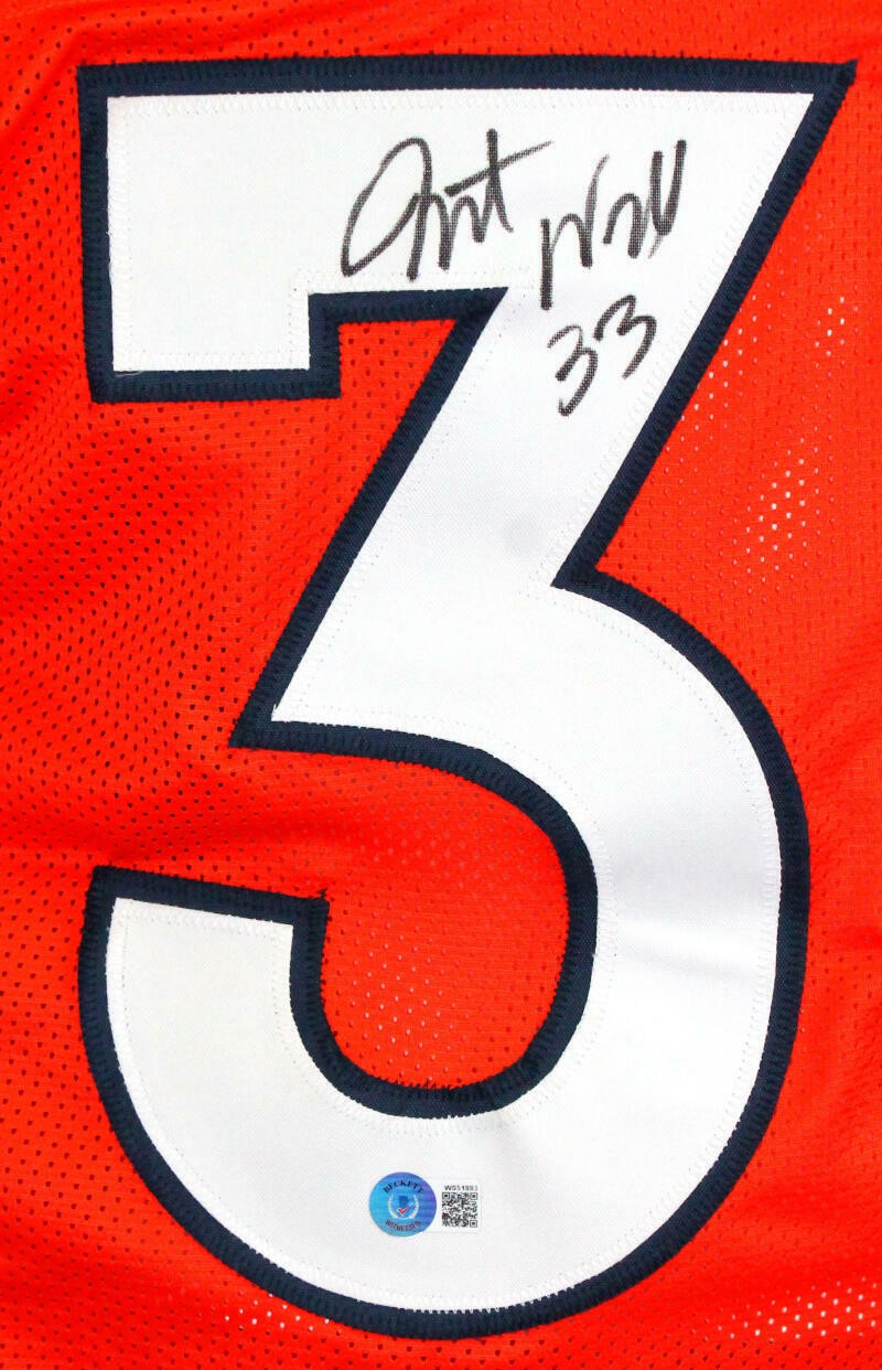 Javonte Williams Signed Denver Broncos Custom Orange Jersey