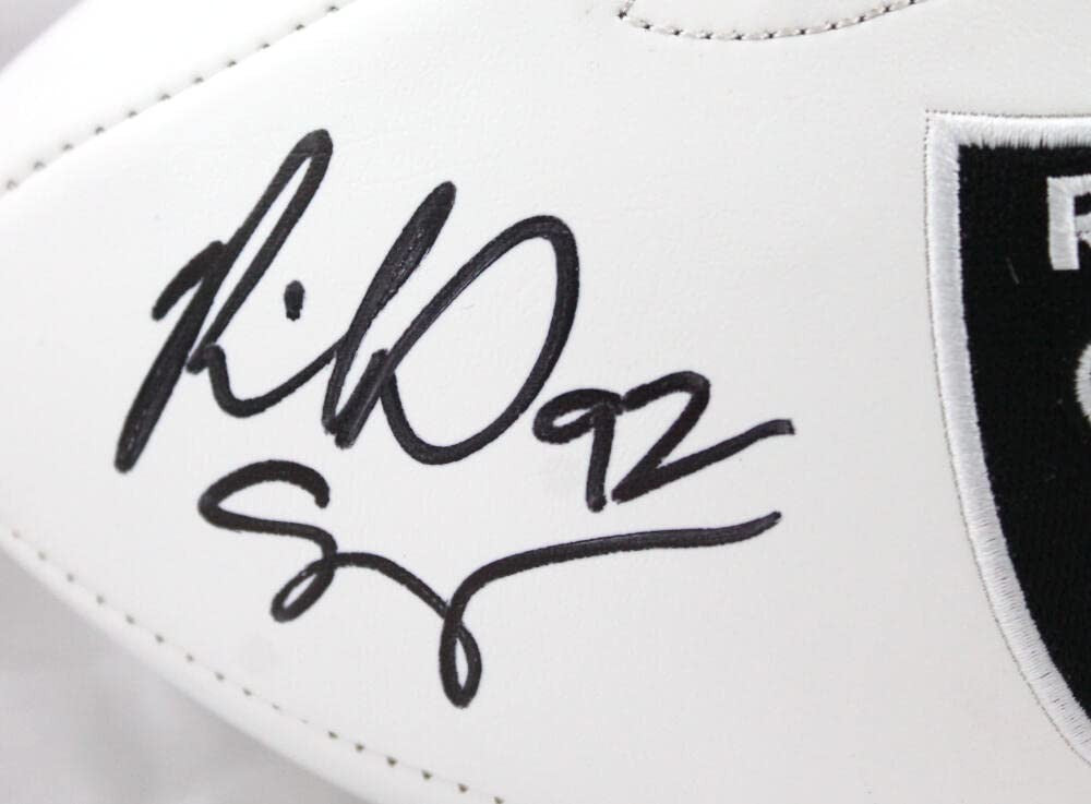 Richard Seymour Signed Oakland Raiders Logo Football