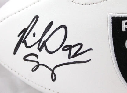 Richard Seymour Signed Oakland Raiders Logo Football
