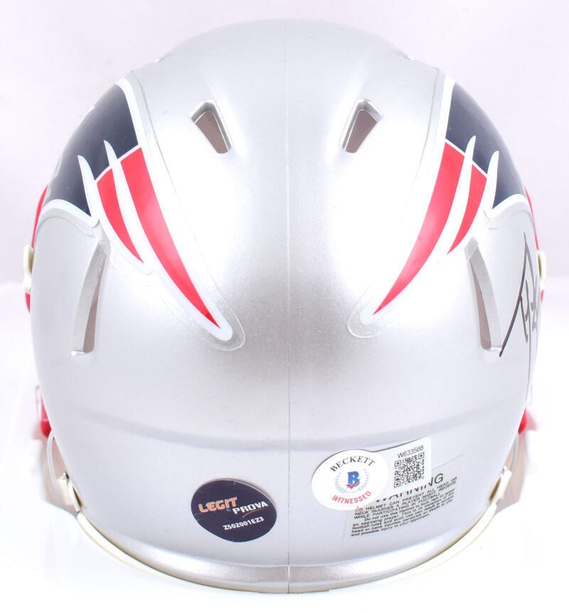 Ty Law Signed New England Patriots Black Speed Mini Helmet