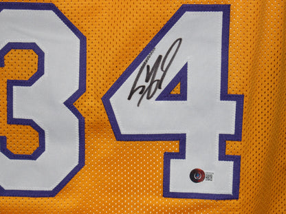 Shaquille O'Neal Autographed Yellow Custom Pro Style Jersey