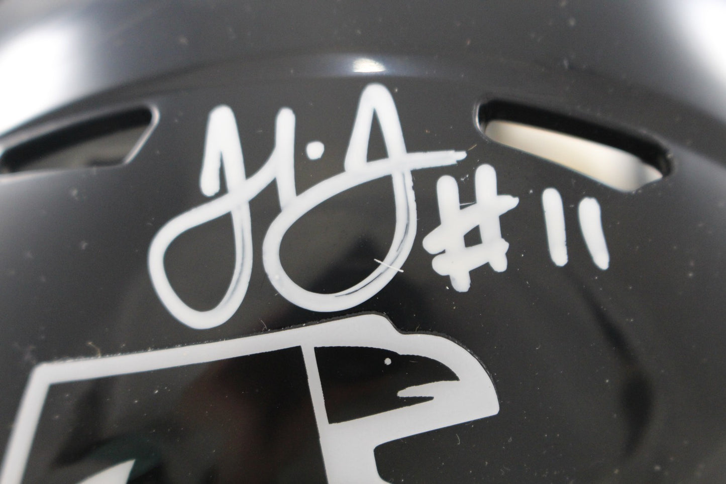 Julio Jones Autographed Atlanta Falcons Throwback Mini Helmet