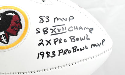 Joe Theismann Signed Washington Redskins Logo Football