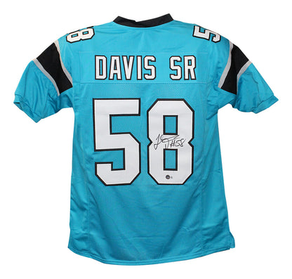 Thomas Davis Signed Carolina Panthers Custom Blue Jersey (BAS COA)