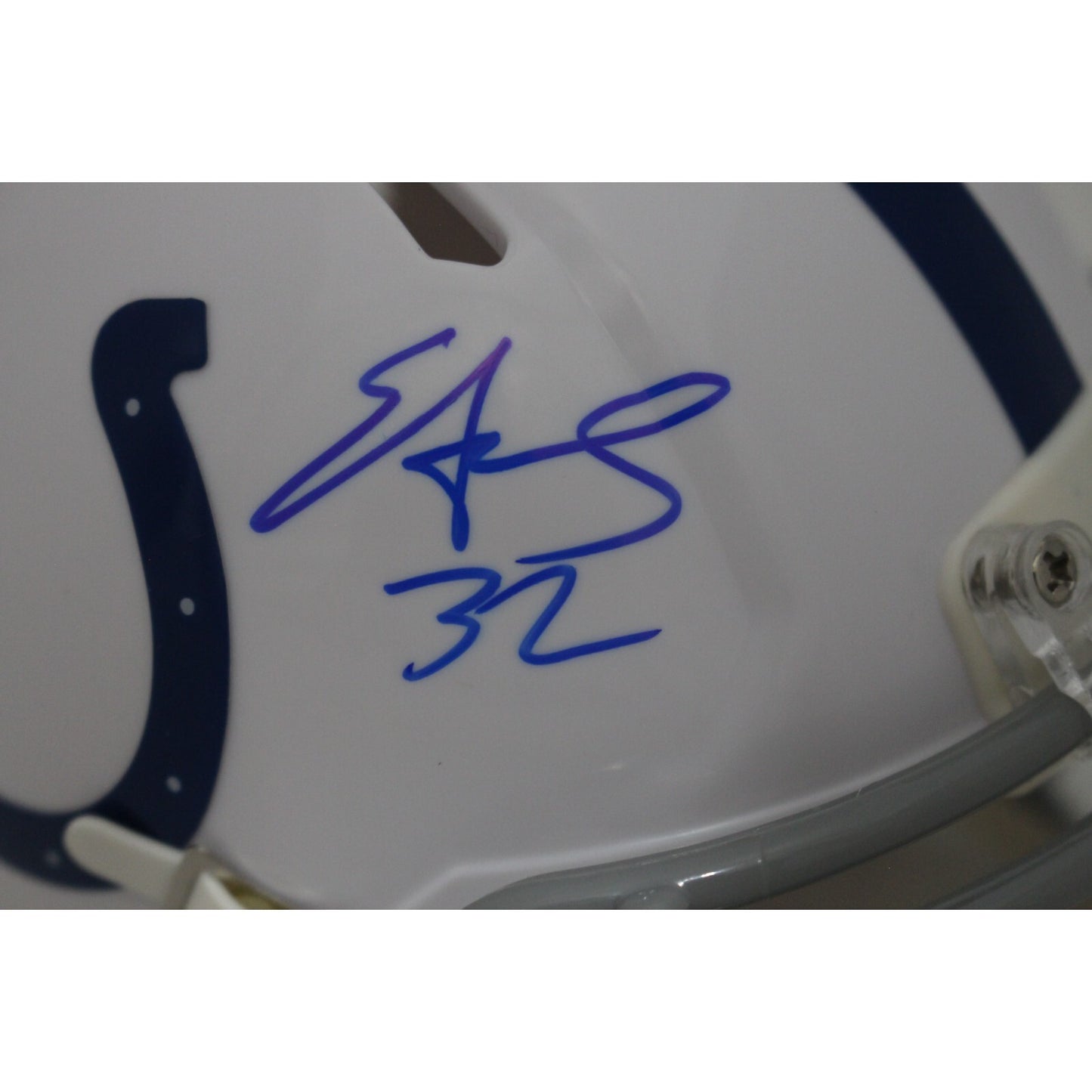 Edgerrin James Indianapolis Colts Signed Speed Mini Helmet (Beckett)