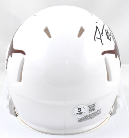 DeMarvion Overshown Autographed Texas Longhorns Speed Mini Helmet