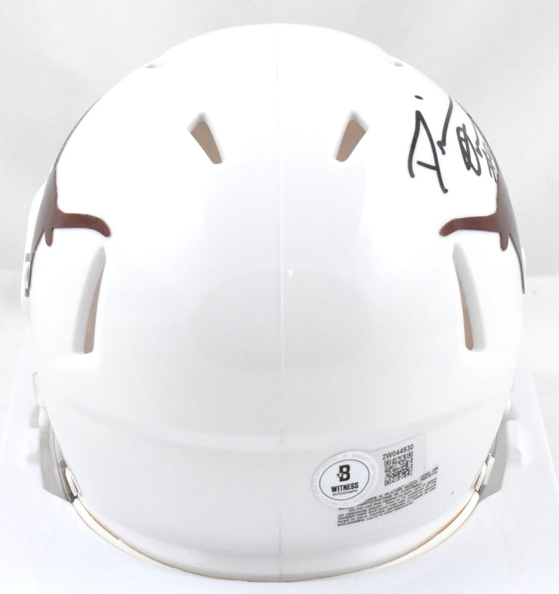 DeMarvion Overshown Autographed Texas Longhorns Speed Mini Helmet