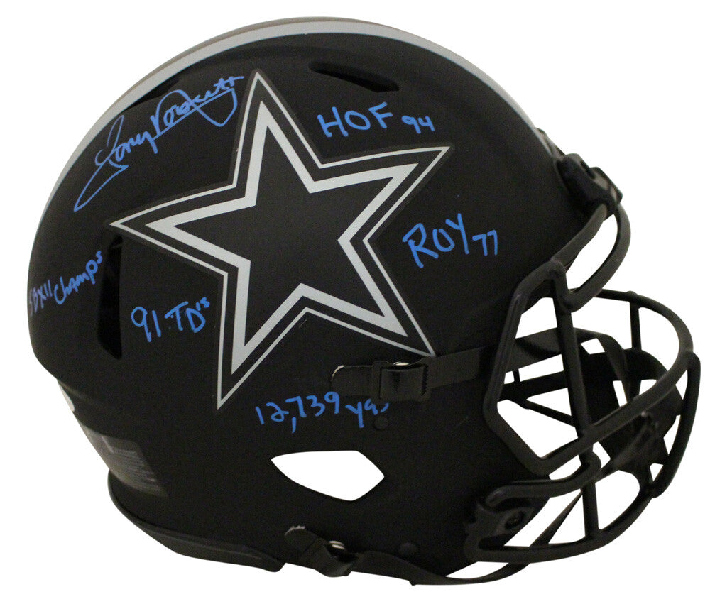Tony Dorsett Autographed Dallas Cowboys Authentic Eclipse Full Size Helmet