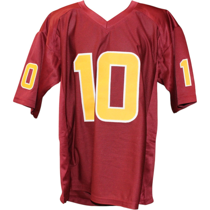 Sam Leavitt Autographed Red College Style Jersey (BAS Witnessed)