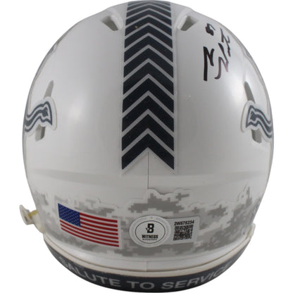 Sam LaPorta Signed Detroit Lions 2024 Salute to Service Mini Helmet Beckett