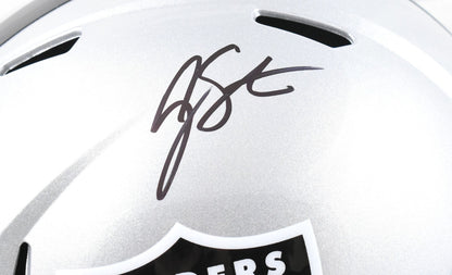 Geno Smith Autographed Las Vegas Raiders Full Size Speed Helmet