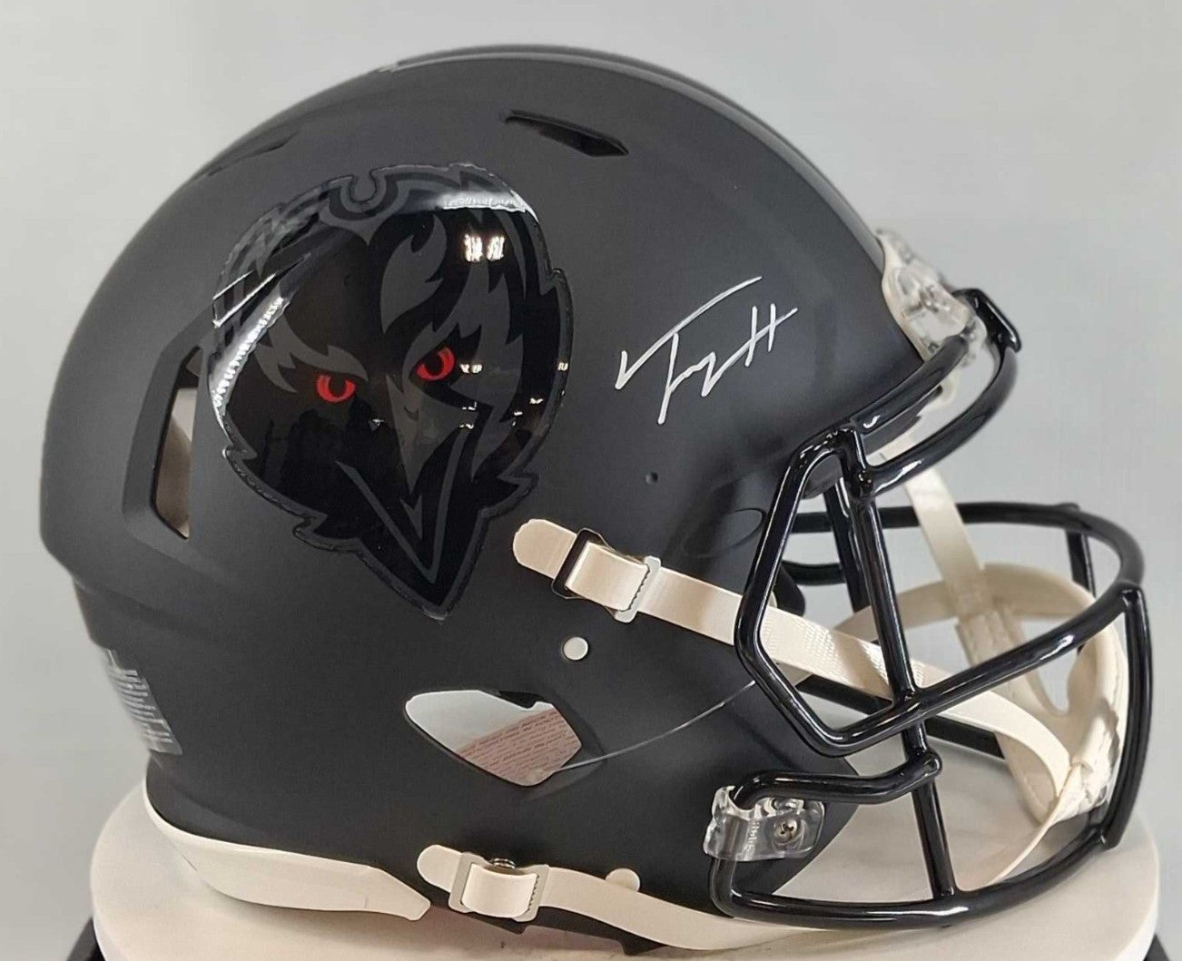 Trey Hendrickson Autographed Baltimore Ravens Darkness Alternate Helmet