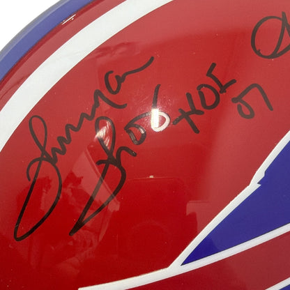 Jim Kelly, Thurman Thomas & Andre Reed Signed Buffalo Bills Throwback Helmet