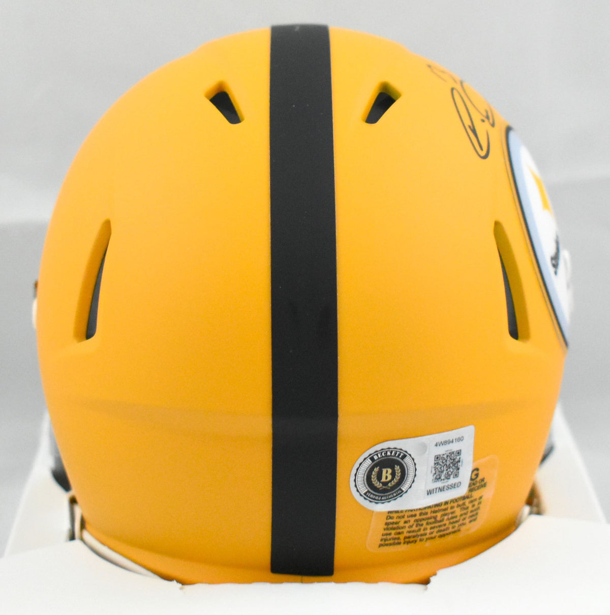 Rico Dowdle Signed Pittsburgh Steelers 2025 Alternate Speed Mini Helmet