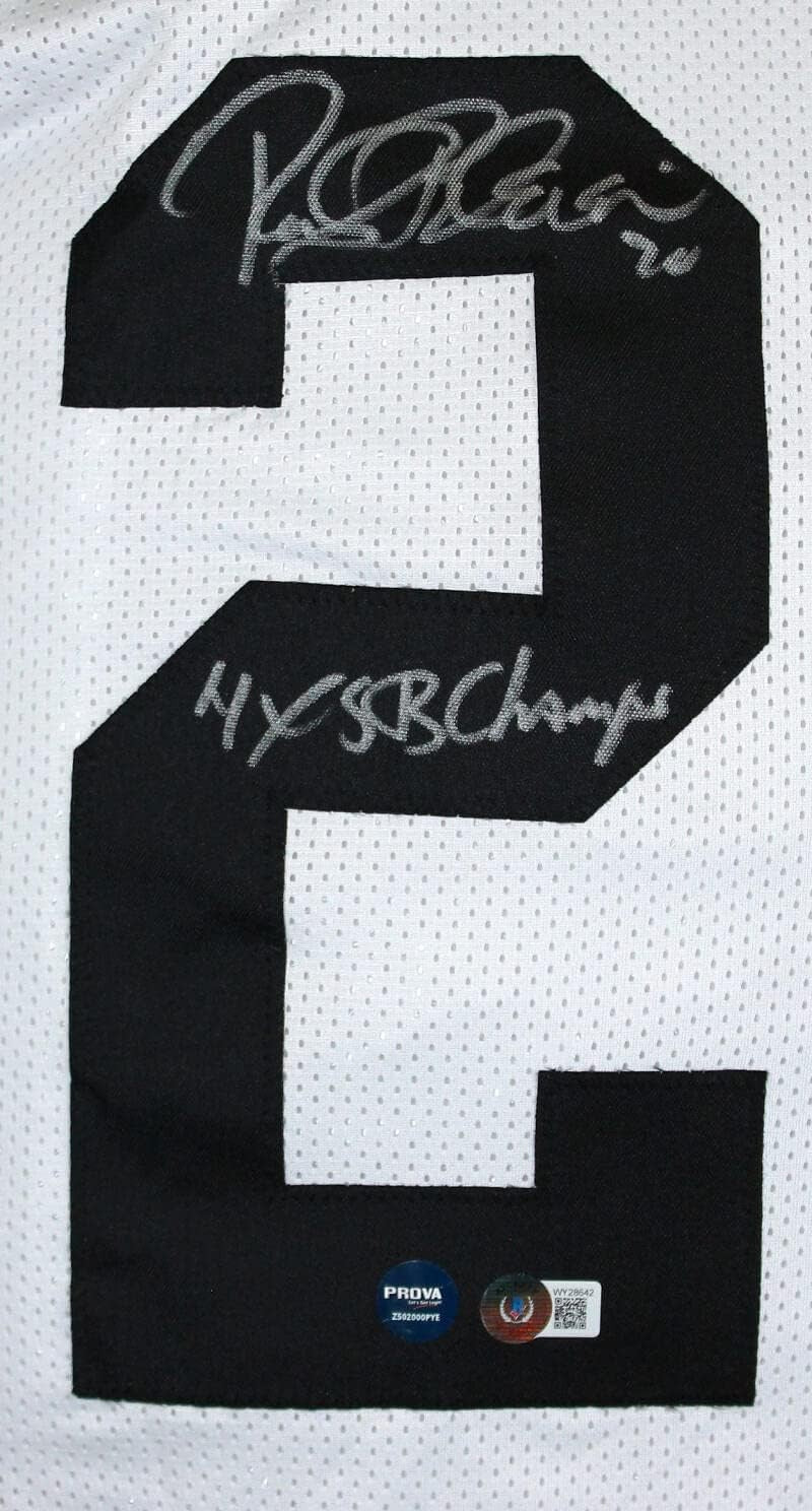 Rocky Bleier Signed Pittsburgh Steelers Custom White Jersey