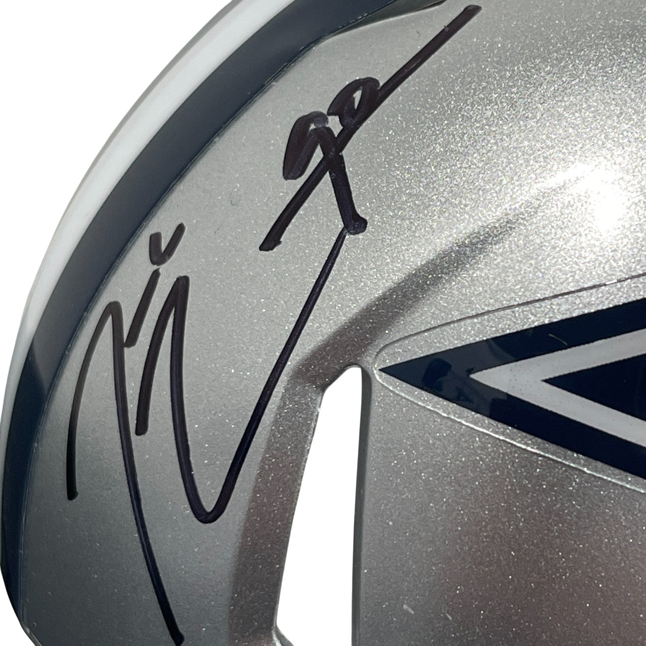DeMarcus Lawrence Signed Dallas Cowboys Riddell Speed Mini Helmet JSA COA