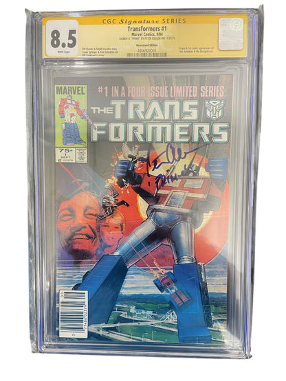 Peter Cullen Signed Transformers #1 Comic Book CGC 8.5 (1984 Newsstand)