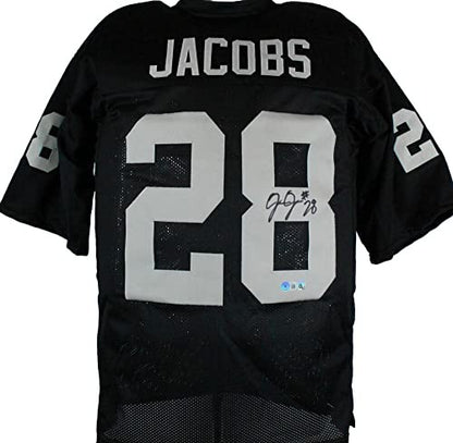 Josh Jacobs Autographed Black Custom Jersey