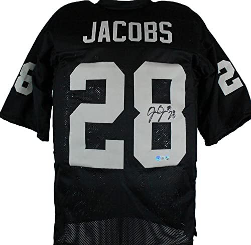 Josh Jacobs Autographed Black Custom Jersey