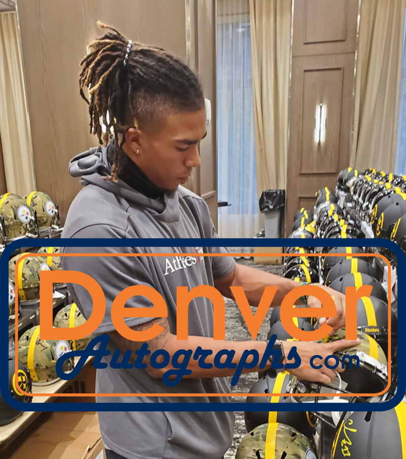 Chase Claypool Autographed Pittsburgh Steelers Full Size Camo Helmet