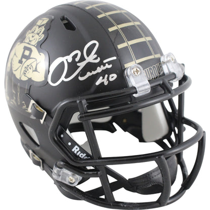 Mike Alstott Signed Purdue Boilermakers Vintage Pete Mini Helmet