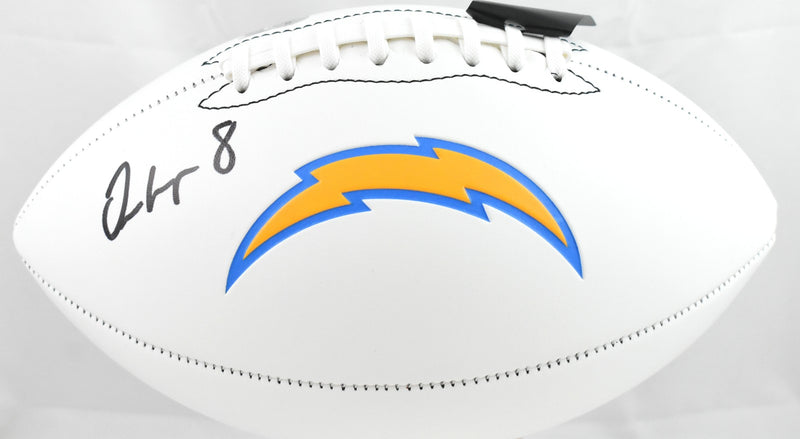 Omarion Hampton Signed Los Angeles Chargers Logo Football