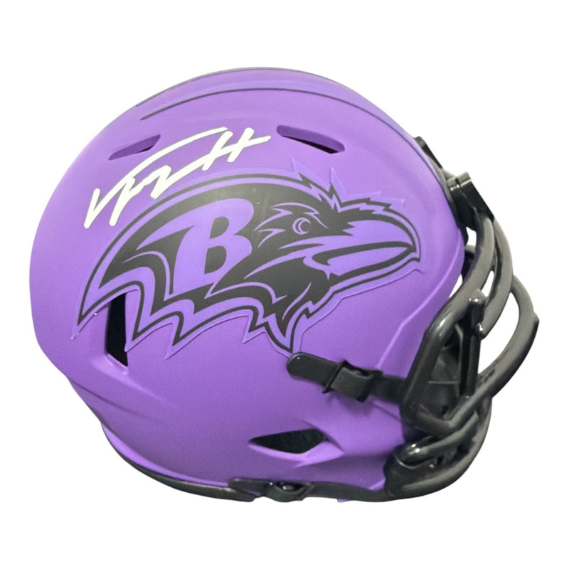 Trey Hendrickson Signed Baltimore Ravens Rave Mini Helmet JSA