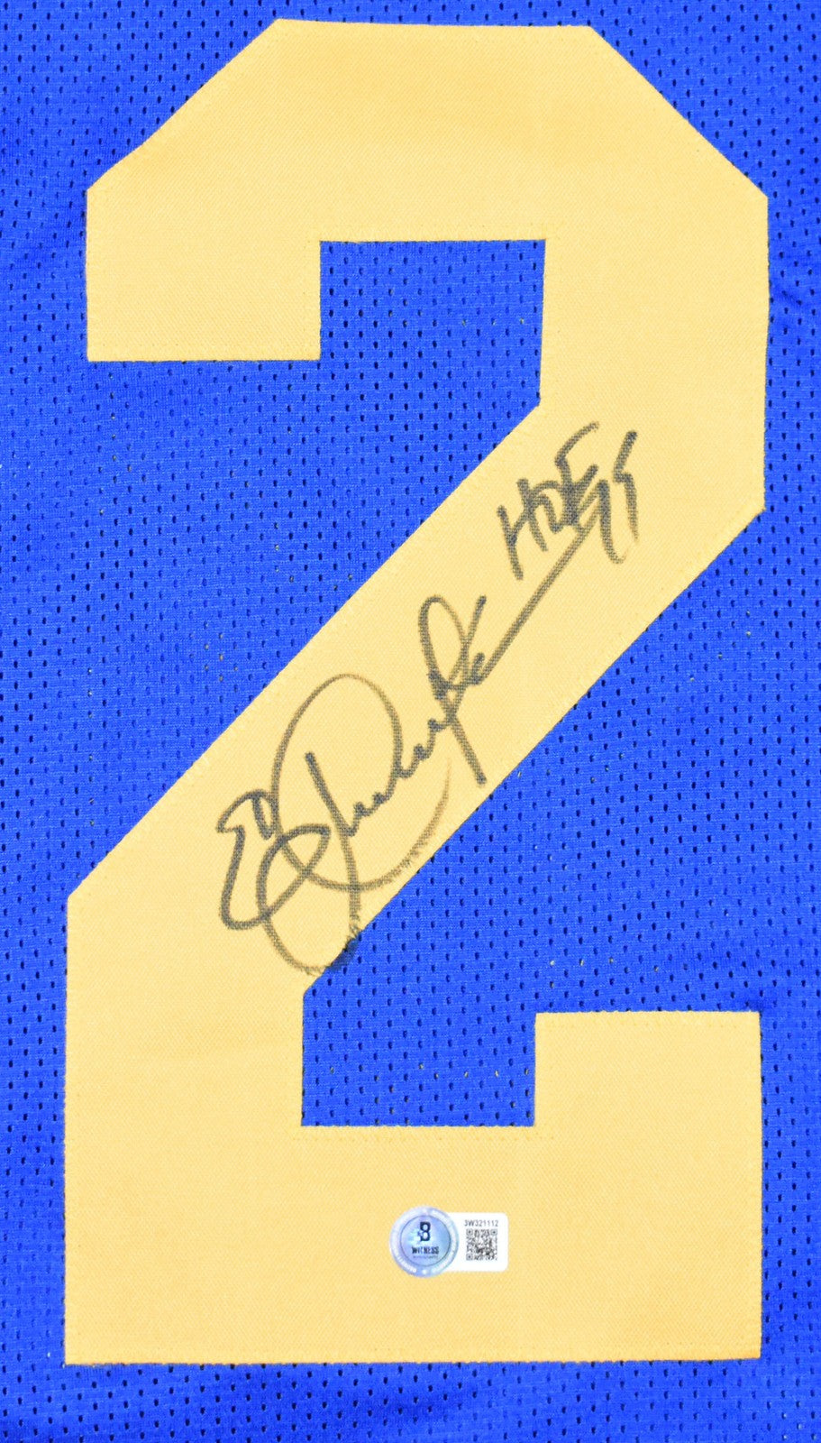 Eric Dickerson Autographed Los Angeles Rams Custom Blue Jersey