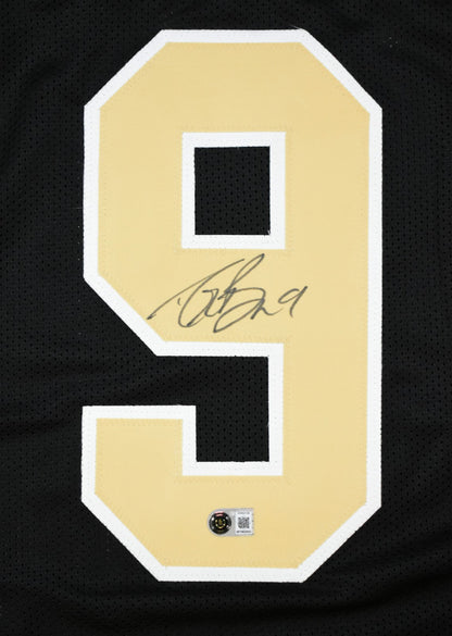 Drew Brees Autographed New Orleans Saints Custom Black Jersey