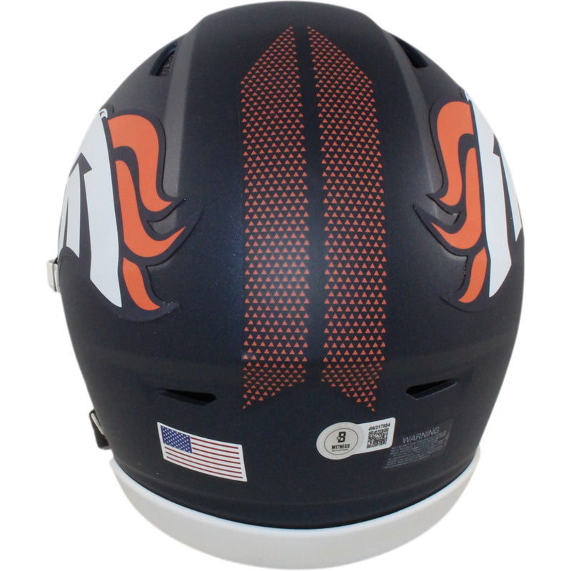 Bo Nix Denver Broncos Autographed Mid-Size Midi Helmet