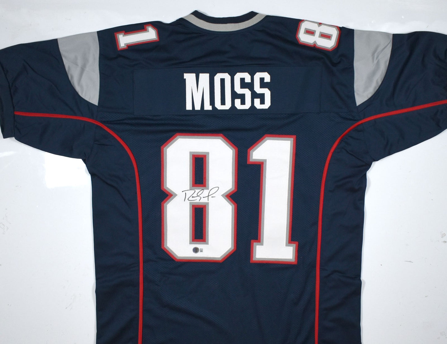 Randy Moss Autographed Blue Custom Jersey