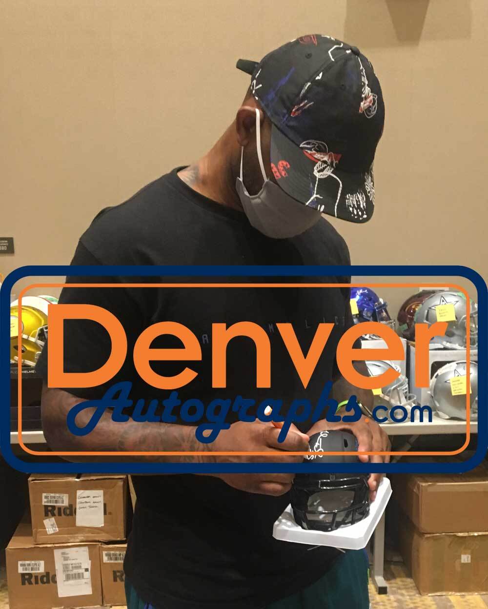 Fred Taylor Signed Jacksonville Jaguars Eclipse Mini Helmet (BAS)